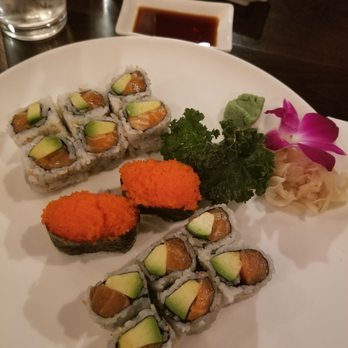 Midori Sushi - Salmon avocado and masago sushi - Sushi Bars Near Me - Piscataway, New Jersey Midori Sushi - Salmon avocado and masago sushi - Sushi Bars Near Me - Piscataway, New Jersey