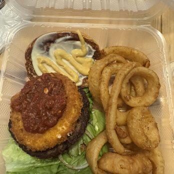Bad Daddy's Burger Bar - Fried Mozzarella Burger Onion Rings - Burgers Near Me - Huntersville, North Carolina