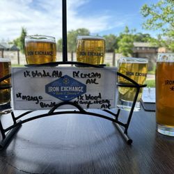 Iron Exchange - Beer flight and a tap