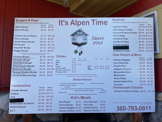 Menu photo 6 Alpen Village Drive-In Sultan, WA Menu photo 6 Alpen Village Drive-In Sultan, WA