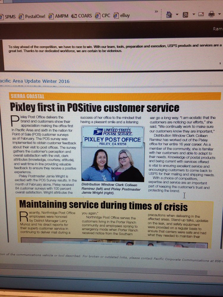 US POST OFFICE Post Offices 570 S Main St, Pixley, CA Phone