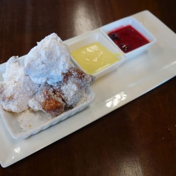 Four Friends Kitchen - Classic Beignets - Warm, fresh "FFK" classic donuts, with wild berry preserves and crème anglaise - Southern Near Me - Denver, Colorado