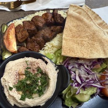 Kababstic Mediterranean Grill - Lamb (lighter color) and Beef Kabab combo - Mediterranean Near Me - Arcadia, California Kababstic Mediterranean Grill - Lamb (lighter color) and Beef Kabab combo - Mediterranean Near Me - Arcadia, California