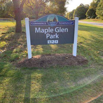 Maple Glen Park - Sign at entrance of the park - Parks Near Me - Commerce Charter Township, Michigan Maple Glen Park - Sign at entrance of the park - Parks Near Me - Commerce Charter Township, Michigan
