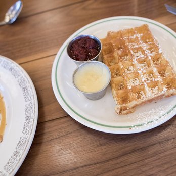 The Publican - Waffle with honey buffer and fruit preserve - New American Near Me - Chicago, Illinois