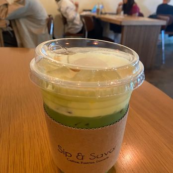Sip & Savor - Banana Matcha Latte - Coffee & Tea Near Me - Fullerton, California
