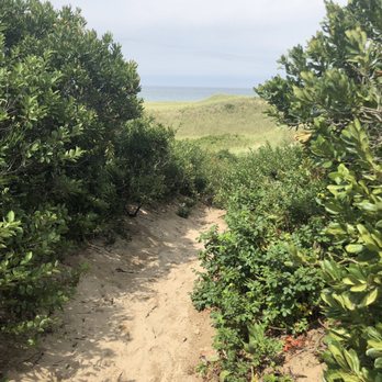 North Lighthouse - The trail down to the beach - Landmarks & Historical Buildings Near Me - New Shoreham, Rhode Island