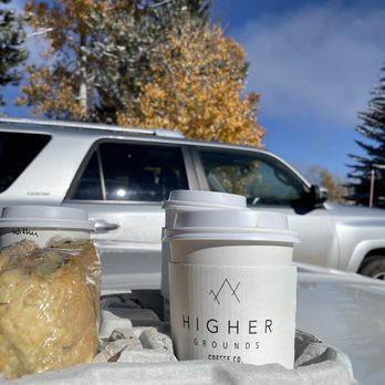 Higher Grounds Coffee - Orange cranberry scone and hot coffee. Perfect for a snowy cold winter day! - Cafes Near Me - Pagosa Springs, Colorado Higher Grounds Coffee - Orange cranberry scone and hot coffee. Perfect for a snowy cold winter day! - Cafes Near Me - Pagosa Springs, Colorado