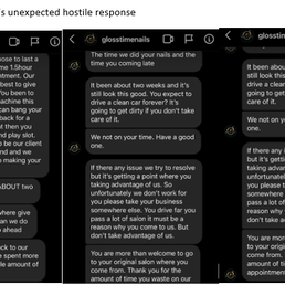 Their response to my message... Their response to my message...