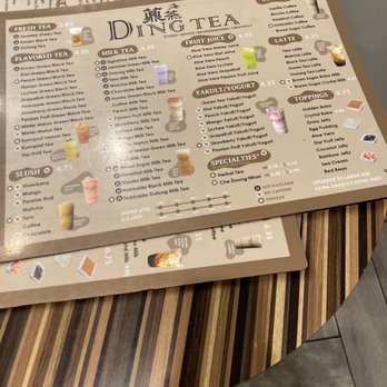 Ding Tea Bolsa - a menu on a table - Coffee & Tea Near Me - Westminster, California Ding Tea Bolsa - a menu on a table - Coffee & Tea Near Me - Westminster, California