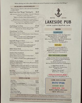 Menu photo 2 Lakeside Pub Danbury, CT