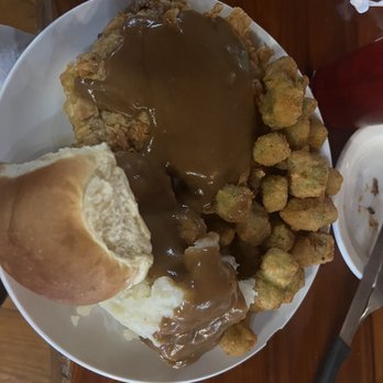 Relay Station Restaurant - Chicken Fried Steak and brown gravy. - Steakhouses Near Me - Plantersville, Texas Relay Station Restaurant - Chicken Fried Steak and brown gravy. - Steakhouses Near Me - Plantersville, Texas