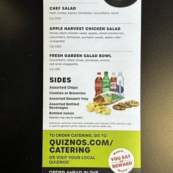 Quiznos - The catering menu (cont.) - Sandwiches Near Me - Reno, Nevada