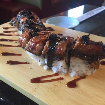Ginza - Super dragon roll- unagi roll with 5oz more eel on top - Sushi Bars Near Me - Bellevue, Washington