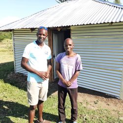 In Kenya with our coordinator about to build a new house for local community