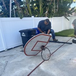 Ultimate Junk Removal And Demolition - Disabled the basketball stand