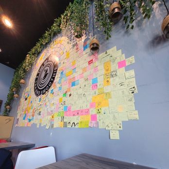 Top Up - Post-it doodles on the wall, from visitors to this boba venue. - Bubble Tea Near Me - Alameda, California Top Up - Post-it doodles on the wall, from visitors to this boba venue. - Bubble Tea Near Me - Alameda, California