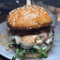 Chef Jamie's lamb burger