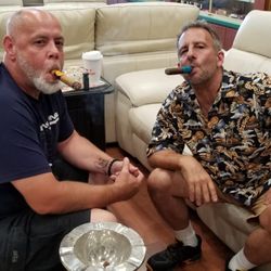 Cigar Aficion - Two Longshore workers enjoying Camacho cigars. We're taking a break from the heatwave!  *7/17/19*
