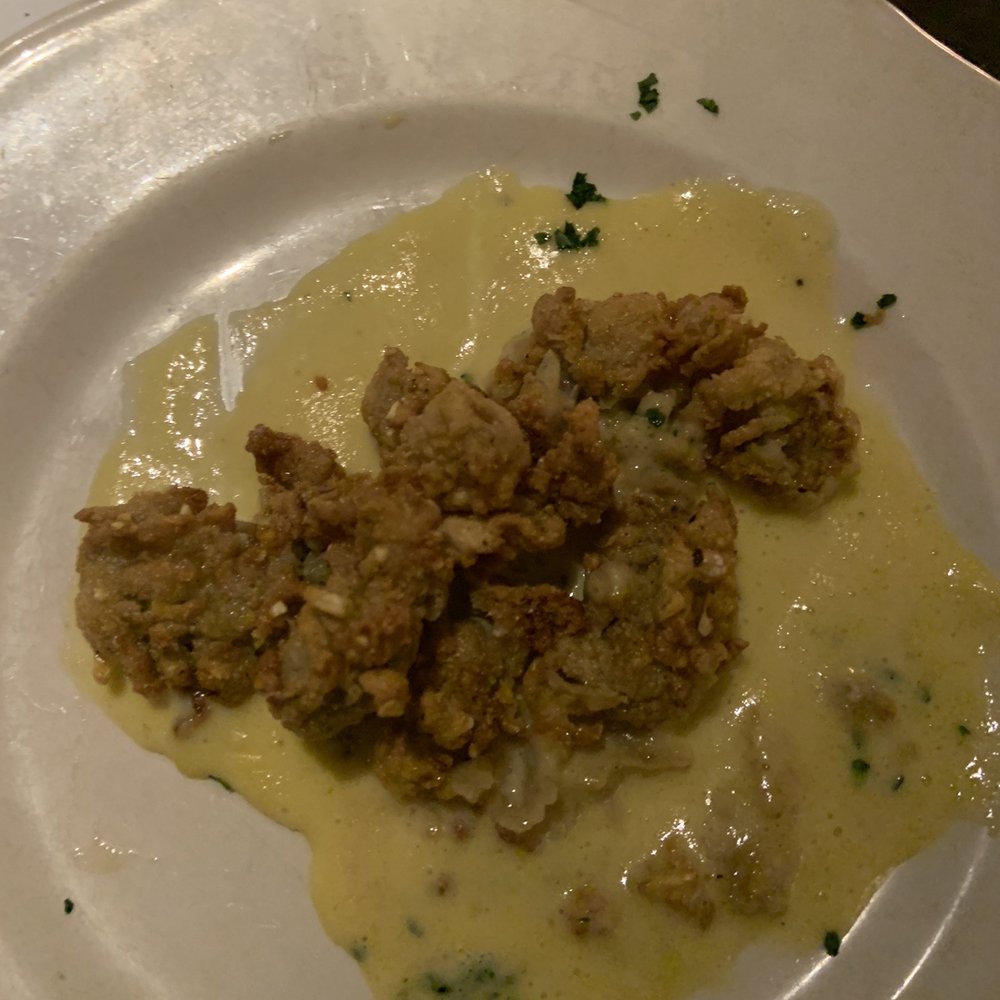 The Bellport - Corn-Crusted Oysters in a Corn Cream Sauce - New American Near Me - Bellport, New York