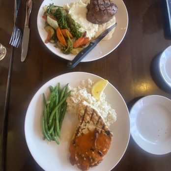 Sergio Caffe - Swordfish w/puttanesca sauce, parmesan risotto, & green beans. Filet mignon w/gorgonzola cream sauce, mashed potatoes, & veggies. - Italian Near Me - Grass Valley, California Sergio Caffe - Swordfish w/puttanesca sauce, parmesan risotto, & green beans. Filet mignon w/gorgonzola cream sauce, mashed potatoes, & veggies. - Italian Near Me - Grass Valley, California