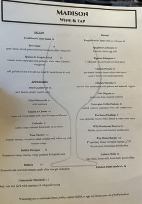 Menu photo 1 Madison Wine & Tap Madison, NJ Menu photo 1 Madison Wine & Tap Madison, NJ