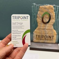 Tripoint Holistic Therapy - This is Dr. Thomas business card: