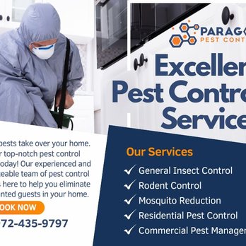 Paragon Pest Control - We offer rodent and wildlife exclusion, termite treatment, mosquito and tick control, and more. Let us help you reclaim your home today! - Pest Control Near Me - Grand Prairie, Texas Paragon Pest Control - We offer rodent and wildlife exclusion, termite treatment, mosquito and tick control, and more. Let us help you reclaim your home today! - Pest Control Near Me - Grand Prairie, Texas