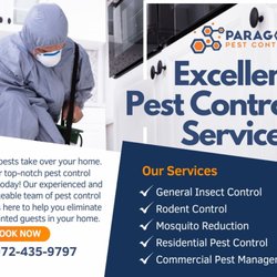 Paragon Pest Control - We offer rodent and wildlife exclusion, termite treatment, mosquito and tick control, and more. Let us help you reclaim your home today!
