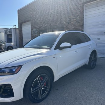 Super tinting - After tinting front windows and windshield strip - Car Window Tinting Near Me - Glenview, Illinois