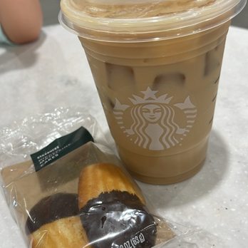 Starbucks - a cup of iced coffee and a bag of cookies - Coffee & Tea Near Me - Bensalem, Pennsylvania