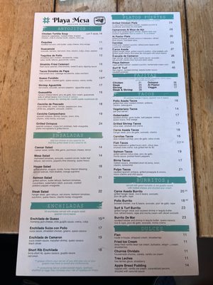 Menu photo 6 Playa Mesa Costa Mesa, CA