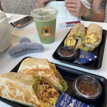 NUDAE Coffee - Sunrise Burrito and Blueberry Matcha - Coffee & Tea Near Me - Costa Mesa, California NUDAE Coffee - Sunrise Burrito and Blueberry Matcha - Coffee & Tea Near Me - Costa Mesa, California