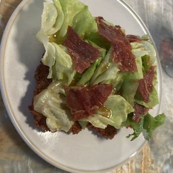 Adelaide - Pork cutlet with Boston lettuce , rhubarb jam and country ham . Delicious! - Comfort Food Near Me - Woodcliff Lake, New Jersey Adelaide - Pork cutlet with Boston lettuce , rhubarb jam and country ham . Delicious! - Comfort Food Near Me - Woodcliff Lake, New Jersey