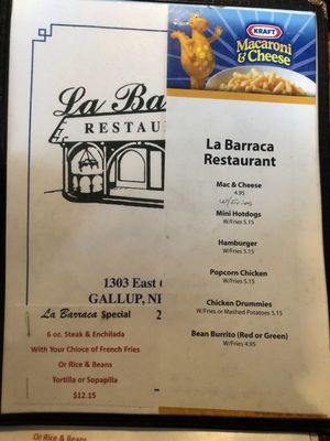 Menu photo 7 La Barraca Restaurant Gallup, NM
