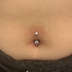 Jolie Femme Permanent Make up and Tiny Tattoos - Navel piercing