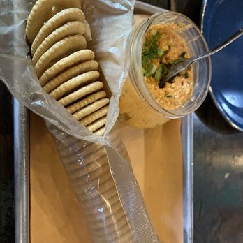 Sweet Cheeks Q - Pimento cheese with a sleeve or ritz - Southern Near Me - Boston, Massachusetts