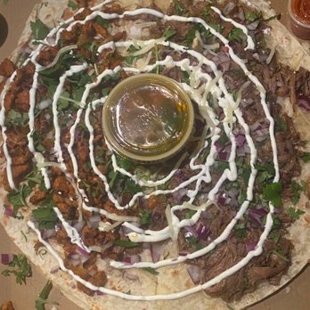 Daddy's Tacos NV - 1/2 birria 1/2 pastor Mexican pizza! - Food Trucks Near Me - Reno, Nevada Daddy's Tacos NV - 1/2 birria 1/2 pastor Mexican pizza! - Food Trucks Near Me - Reno, Nevada