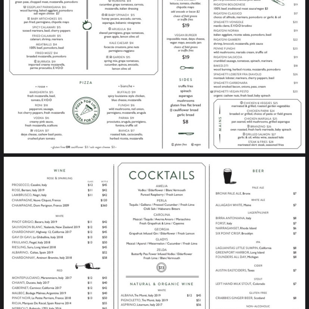 Fumo - Dinner menu - Italian Near Me - New York, New York Fumo - Dinner menu - Italian Near Me - New York, New York