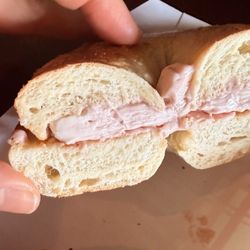 Minikake's Cafe - Bagel with strawberry cream cheese