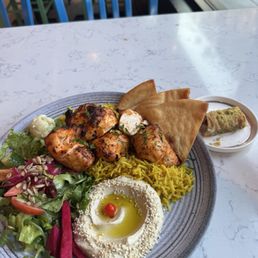Chicken Kabab Plate Baklava Chicken Kabab Plate Baklava