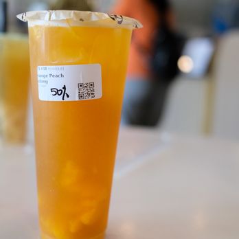 The Alley - Orange Peach Oolong Tea - Bubble Tea Near Me - Katy, Texas