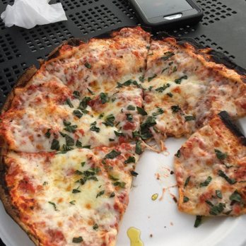 The Rolling Stonebaker - This is their margherita pizza. Olive oil, basil, salt, pepper, mozzarella and I think provolone cheese. - Pizza Near Me - Valparaiso, Indiana