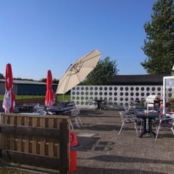 Flugplatz Restaurants Heide-Büsum. - Terrasse des Restaurants