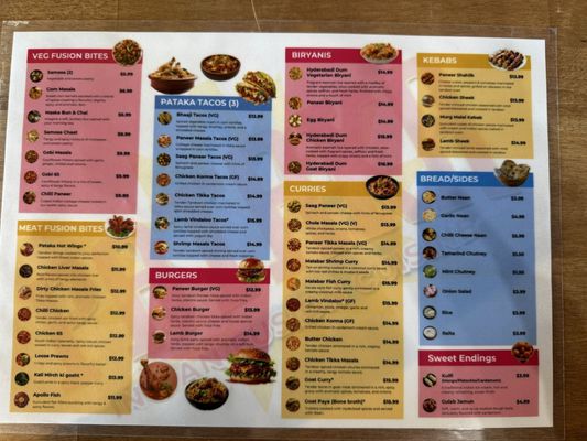 Menu photo 1 Pataka Indian Fusion Cuisine Beaverton, OR Menu photo 1 Pataka Indian Fusion Cuisine Beaverton, OR