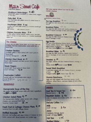 Menu photo 1 Main Street Cafe San Angelo, TX