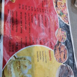 Menu side one Menu side one