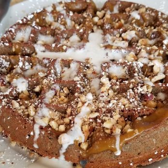 Off The Griddle - Pumpkin cheesecake waffle - Vegan Near Me - Portland, Oregon Off The Griddle - Pumpkin cheesecake waffle - Vegan Near Me - Portland, Oregon