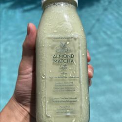 Organic Matcha at Irvine Farmers Market - Almond matcha latte, organic sprouted almond milk sweetened with organic medjool dates