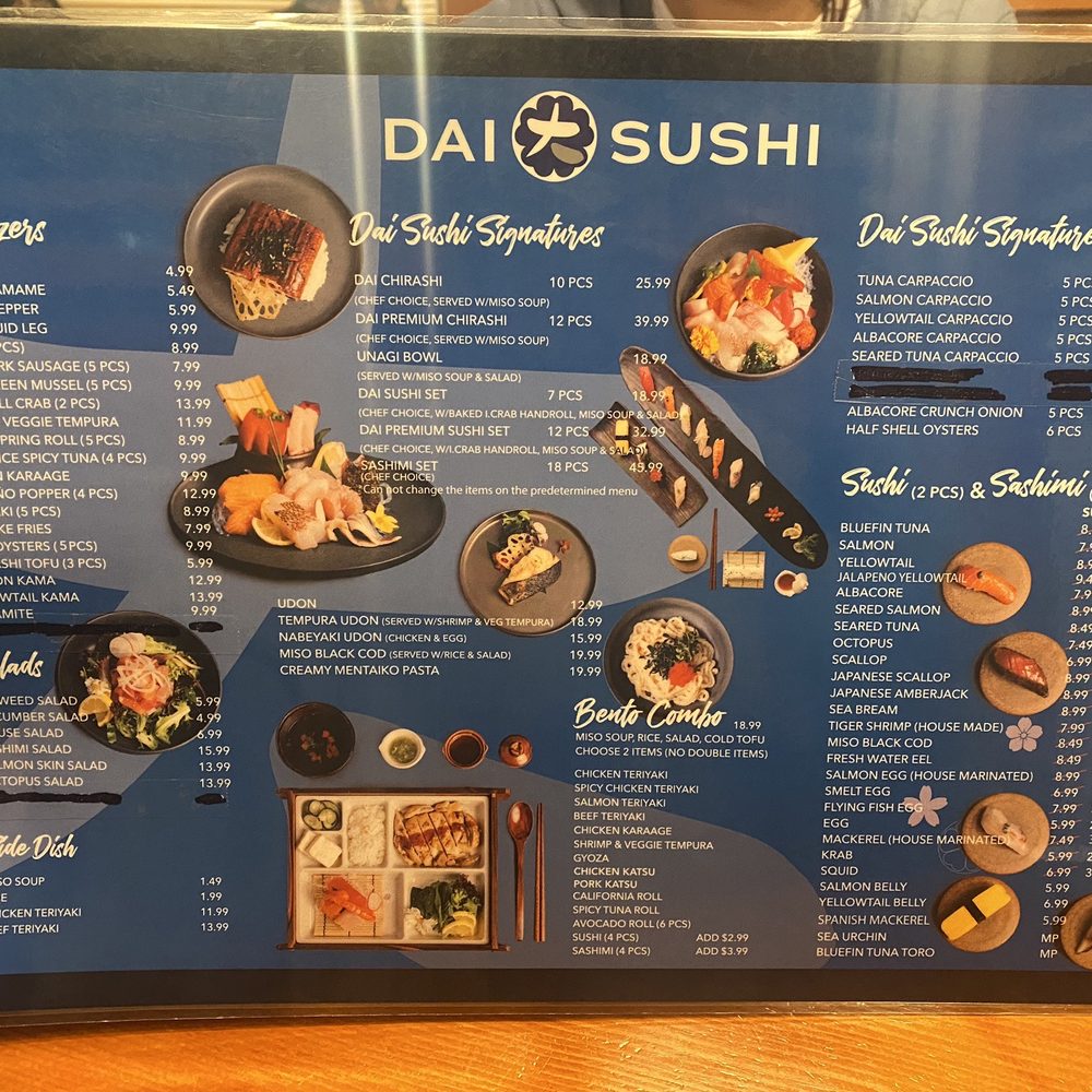 DAI Sushi - Menu - Japanese Near Me - Westminster, California DAI Sushi - Menu - Japanese Near Me - Westminster, California